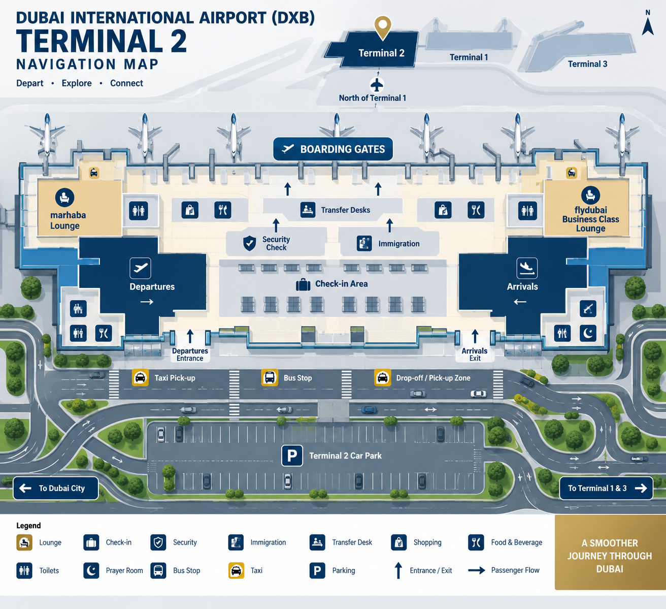 Dubai Airport Terminal 2 at a Glance