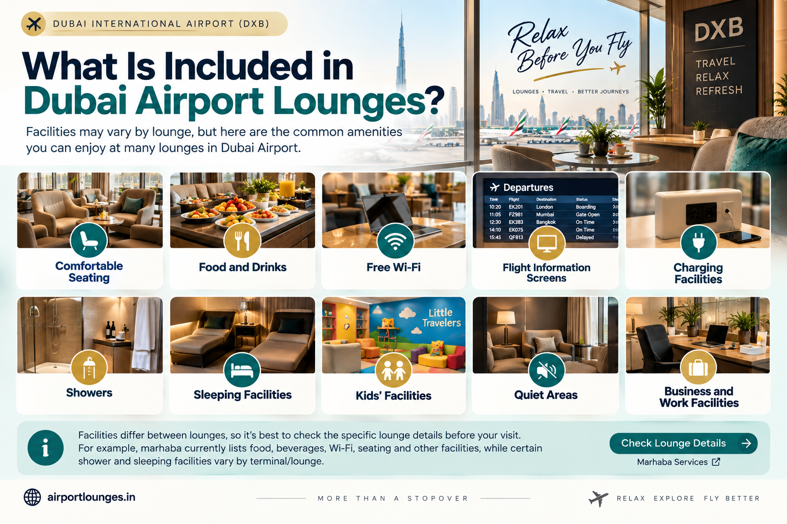 What Is Included in Dubai Airport Lounges