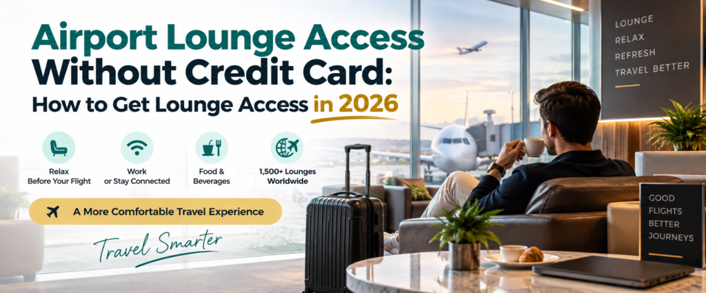 airport lounge access without a credit card