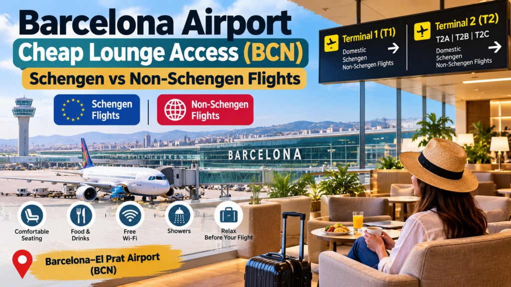 Barcelona Airport Cheap Lounge Access (BCN): Schengen vs Non-Schengen Flights