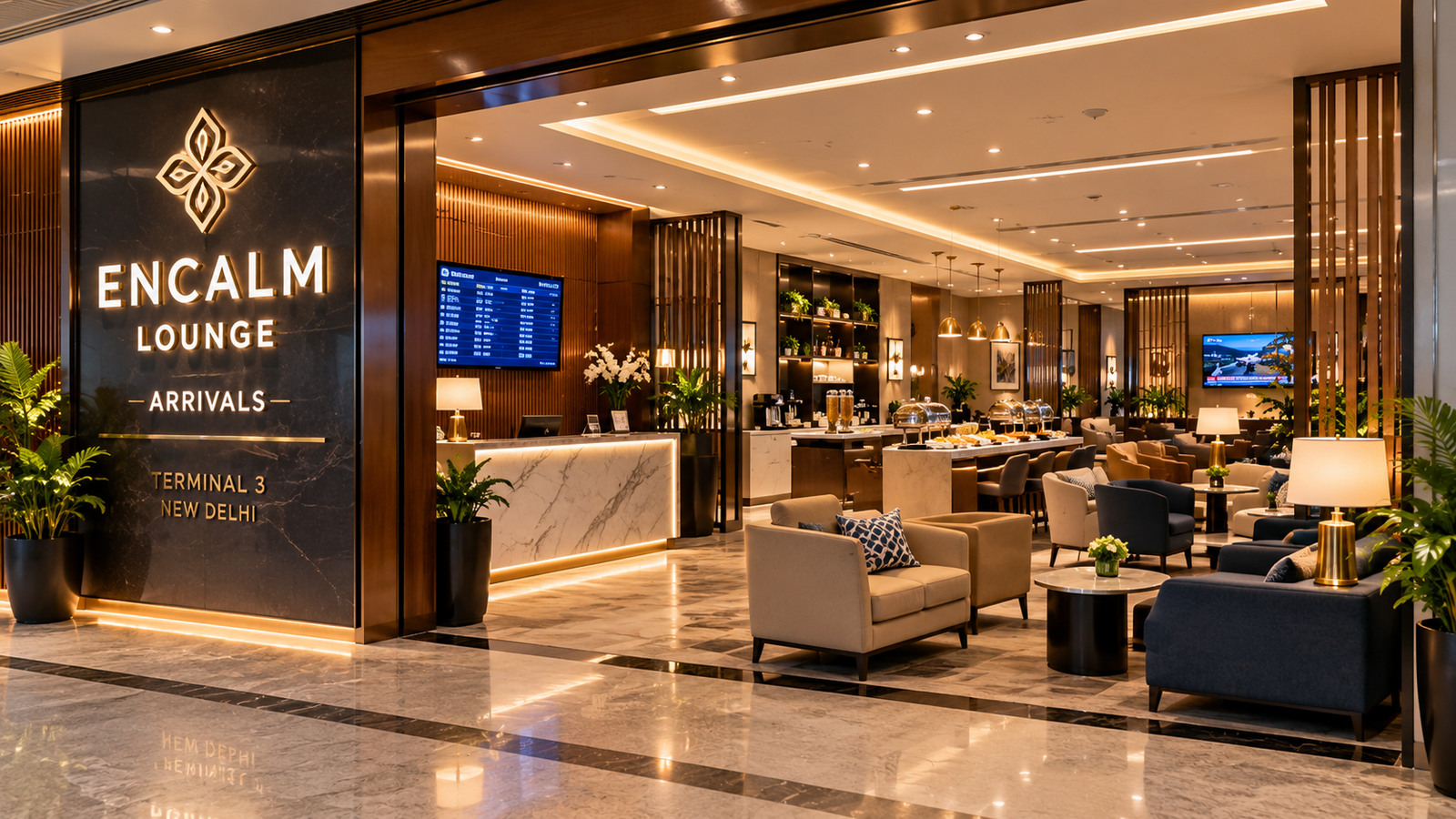 Encalm Lounge_ Arrivals at Delhi Airport