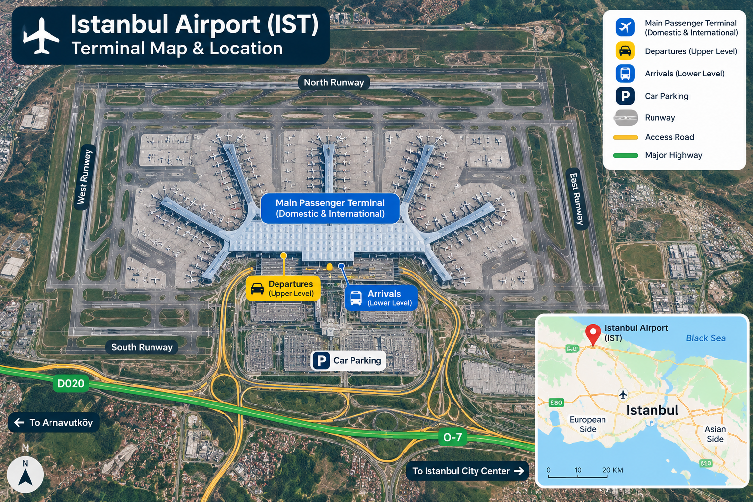 Istanbul Airport (IST) – Location Map and Lounge Access Guide
