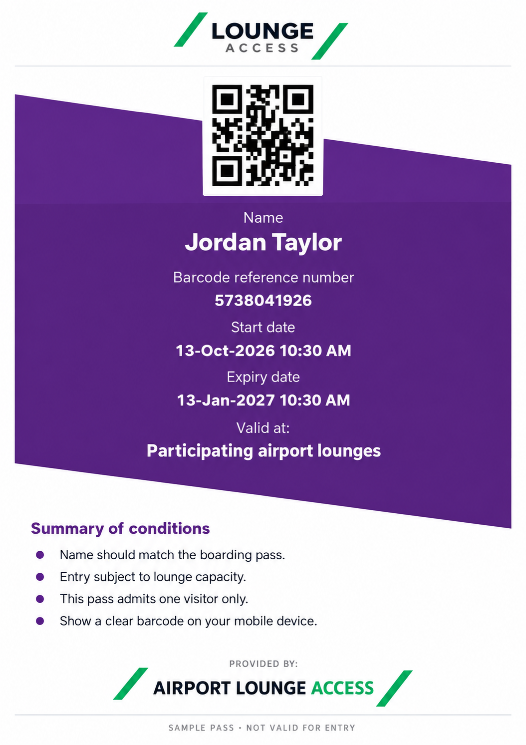 Lounge key Voucher Pass